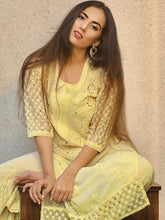Yellow Iris Chikankari Kurta